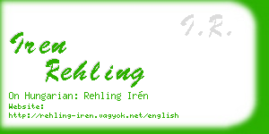 iren rehling business card