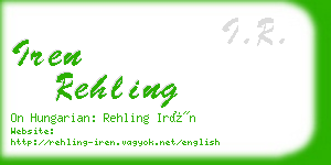 iren rehling business card